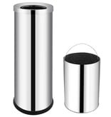 VidaXL Afvalbak Hotel 32 L roestvrij staal