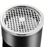 VidaXL Asbak/prullenbak Hotel 30 L staal zwart