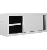 VidaXL Keukenwandkast met schuifdeuren 120x40x50 cm roestvrij staal