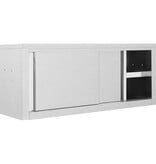 VidaXL Keukenwandkast met schuifdeuren 120x40x50 cm roestvrij staal