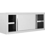 VidaXL Keukenwandkast met schuifdeuren 120x40x50 cm roestvrij staal