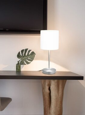 VidaXL Tafellampen 2 st met aanraakknop E14 wit