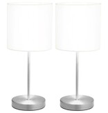 VidaXL Tafellampen 2 st met aanraakknop E14 wit