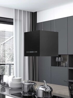 VidaXL Afzuigkap hangend met aanraaksensor LCD 37 cm staal