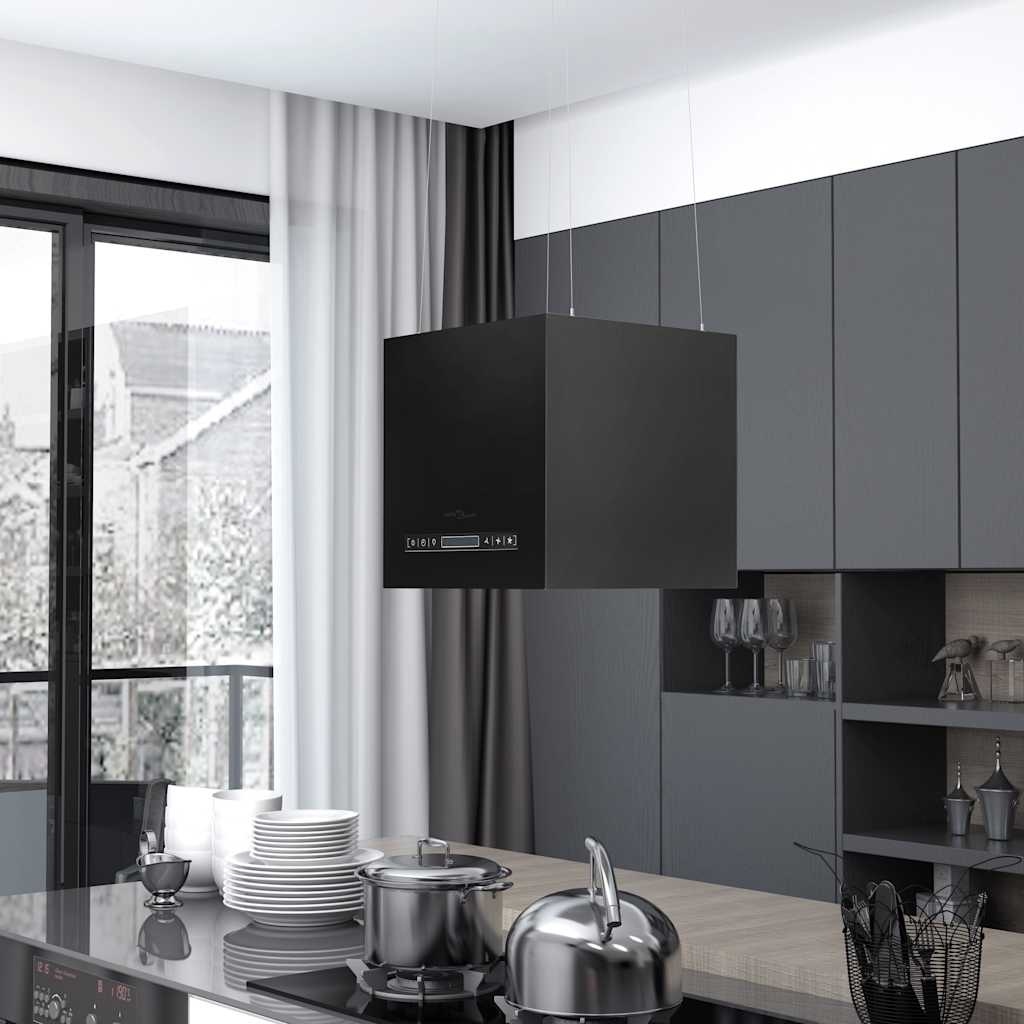 VidaXL Afzuigkap hangend met aanraaksensor LCD 37 cm staal