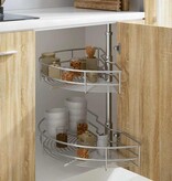 VidaXL Draadmand keuken 2-laags 180 graden 75x38x80 cm zilverkleurig