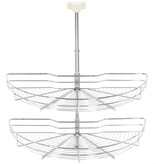 VidaXL Draadmand keuken 2-laags 180 graden 75x38x80 cm zilverkleurig