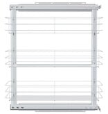 VidaXL Draadmand keuken uittrekbaar 3-laags 47x25x56 cm zilverkleurig