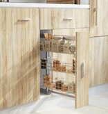 VidaXL Draadmand uittrekbaar 3-laags 47x15,5x55,5 cm zilverkleurig