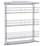 VidaXL Draadmand uittrekbaar 3-laags 47x15,5x55,5 cm zilverkleurig