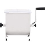 VidaXL Vleesmixer met deksel handmatig roestvrij staal zilverkleurig