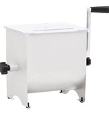 VidaXL Vleesmixer met deksel handmatig roestvrij staal zilverkleurig