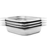 VidaXL Gastronormbakken 4 st GN 1/2 65 mm roestvrij staal