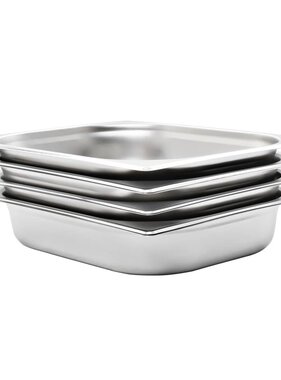 VidaXL Gastronormbakken 4 st GN 1/2 65 mm roestvrij staal