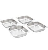 VidaXL Gastronormbakken 4 st GN 1/2 65 mm roestvrij staal