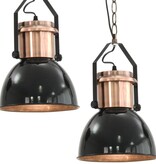 VidaXL Plafondlampen 2 st rond E27 zwart