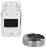 VidaXL Opbergpotten met stickers 12 st 300 ml