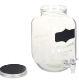 VidaXL Drankdispensers 2 st met standaard 2 x 4 L glas