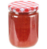 VidaXL Jampotten met wit met rode deksels 96 st 230 ml glas