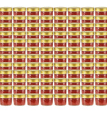 VidaXL Jampotten met goudkleurige deksels 96 st 110 ml glas
