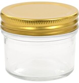 VidaXL Jampotten met goudkleurige deksels 96 st 110 ml glas