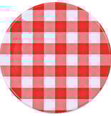 VidaXL Jampotten met wit met rode deksels 48 st 110 ml glas