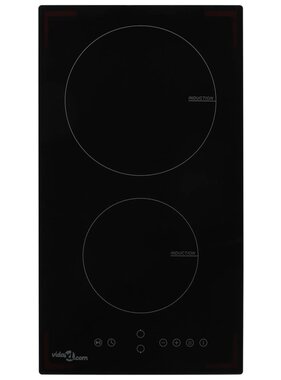 VidaXL Inductiekookplaat met 2 kookzones aanraakbediening 3500 W glas
