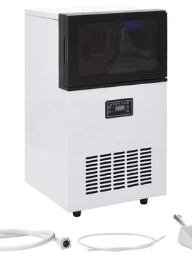 VidaXL IJsblokjesmachine 45 kg/24 u zwart