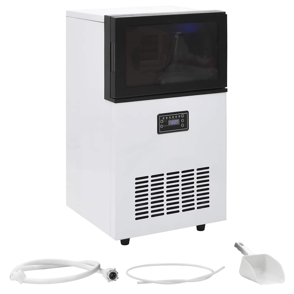 VidaXL IJsblokjesmachine 45 kg/24 u zwart