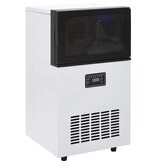 VidaXL IJsblokjesmachine 45 kg/24 u zwart