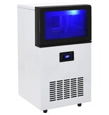 VidaXL IJsblokjesmachine 45 kg/24 u zwart