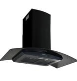 VidaXL Wandafzuigkap 756 m³/u 90 cm roestvrij staal zwart
