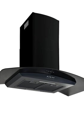 VidaXL Wandafzuigkap 756 m³/u 90 cm roestvrij staal zwart