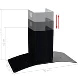 VidaXL Wandafzuigkap 756 m³/u 90 cm roestvrij staal zwart