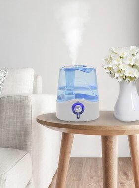 VidaXL Ultrasone bevochtiger met koele mist en nachtlamp 6 L 300 ml/u