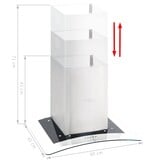 VidaXL Wandafzuigkap 756 m³/u LED 60 cm roestvrij staal