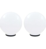 VidaXL LED-bollampen 2 st rond 40 cm PMMA