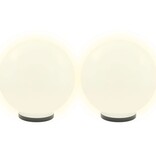 VidaXL LED-bollampen 2 st rond 40 cm PMMA