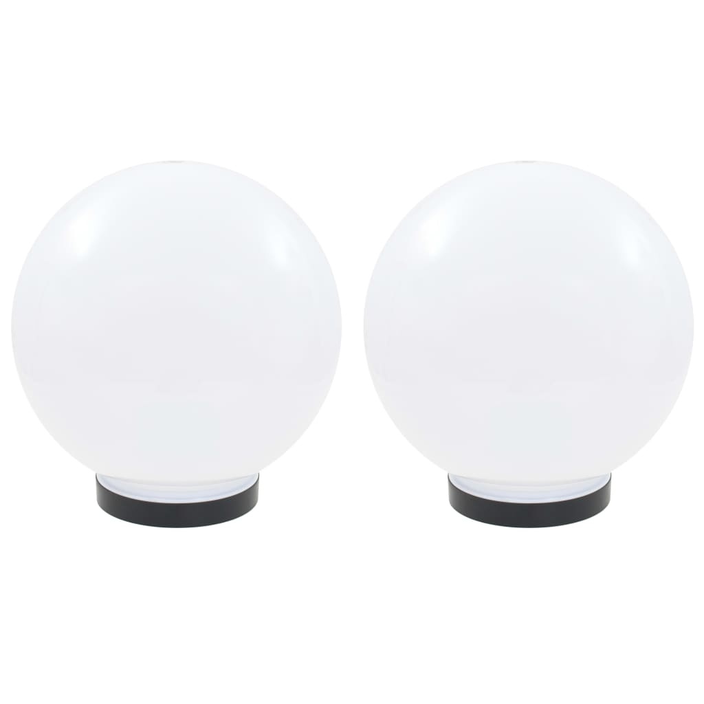 VidaXL LED-bollampen 2 st rond 25 cm PMMA