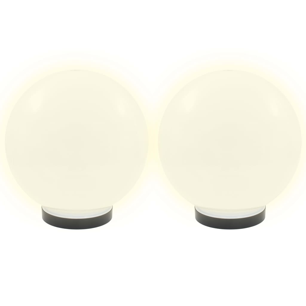 VidaXL LED-bollampen 2 st rond 25 cm PMMA