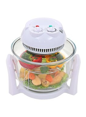 VidaXL Halogeen heteluchtoven met uitbreidingsring 800 W 10 L