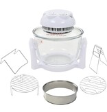 VidaXL Halogeen heteluchtoven met uitbreidingsring 800 W 10 L