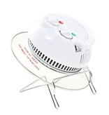 VidaXL Halogeen heteluchtoven met uitbreidingsring 800 W 10 L