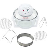 VidaXL Halogeen heteluchtoven met uitbreidingsring 1400 W 17 L