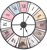 VidaXL Wandklok vintage-stijl quartz-mechanisme XXL 60 cm metaal