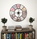 VidaXL Wandklok vintage-stijl quartz-mechanisme XXL 60 cm metaal