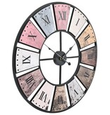 VidaXL Wandklok vintage-stijl quartz-mechanisme XXL 60 cm metaal