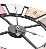 VidaXL Wandklok vintage-stijl quartz-mechanisme XXL 60 cm metaal