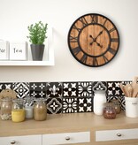 VidaXL Wandklok vintage-stijl quartz-mechanisme XXL 60 cm hout metaal