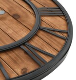 VidaXL Wandklok vintage-stijl quartz-mechanisme XXL 60 cm hout metaal